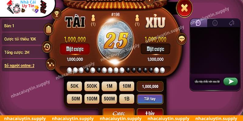 Cược tài xỉu là loại cược phổ biến nhất với tỷ lệ trả thưởng 1:1